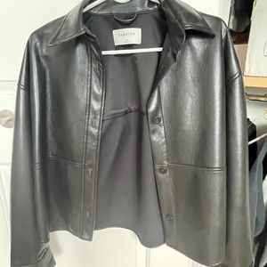 Aritzia Babaton Pleather Over Shirt